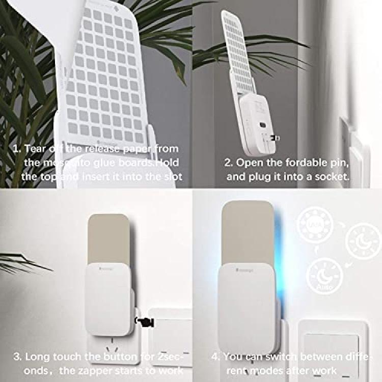 Mosalogic Flying Insect Trap Plug-in Mosquito Killer Indoor Gnat