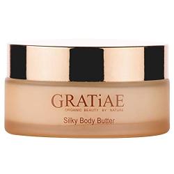 Gratiae organic beauty by nature silky body butter, anti aging skin care shea butter, moisturizer, hydrating stretch mark cream, firming, neck & Décolleté, Apple, Green Tea, and Ginger 5.95Fl.oz