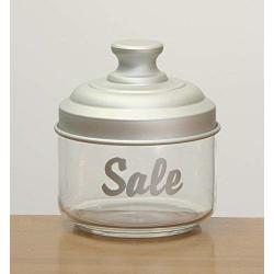 Italo Ottinetti Glass Jar with Matt Aluminium Lid 0.5 Litre Sale, Metallic, one Size