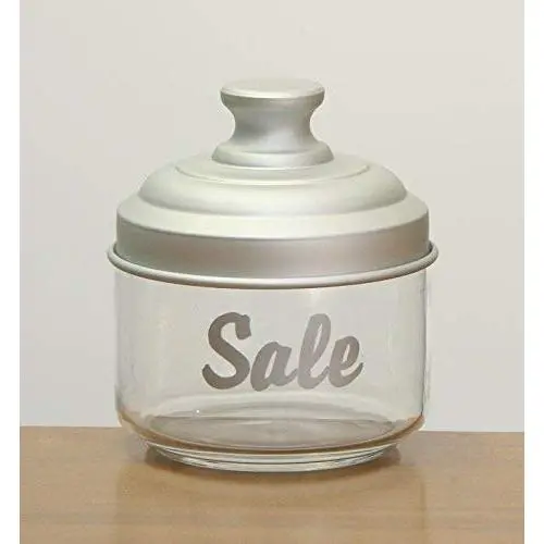 Bocal en Verre Italo Ottinetti avec Couvercle Aluminium Mat 0,5 Litre, Métallique, Un Seul Taille Bocal en Verre Italo Ottinetti avec Couvercle Aluminium Mat 0,5 Litre, Métallique, Un Seul Taille