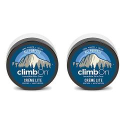 climbOn All Purpose Skin Crème Lite - Nourishing Vegan Lotion Balm Moisturizes and Soothes Dry Skin, 1.3 oz Jar (2 Pack)