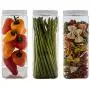 Silicook Clear Plastic Jar, Set of 3-40oz, Square Shaped, Transparent, Food Storage Container, Kitchen & Household Organization for Dry goods, Spices, Vegetables, Ingredients and More Silicook Clear Plastic Jar, Set of 3-40oz, Square Shaped, Transparent, Food Storage Container, Kitchen & Household Organization for Dry goods, Spices, Vegetables, Ingredients and More