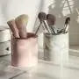 Keramik Make-up-Pinsel Aufbewahrungsglas Rosa Keramik Aufbewahrungsflasche Kosmetik Aufbewahrungsbehälter Stifthalter Keramik-Behälter für Schreibtisch