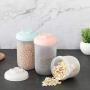 UPKOCH 2pcs Airtight Food Storage Container Plastic Food Jar Canister With Lids for Flour Sugar Baking Cereal (S L Pink)