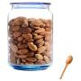 Sealed Storage Jar Food Grains Transparent Glass Bottle Tea Coffee Moisture-proof Seal Storage Cans DELICATEWNN (Capacity : Blue 750ml)