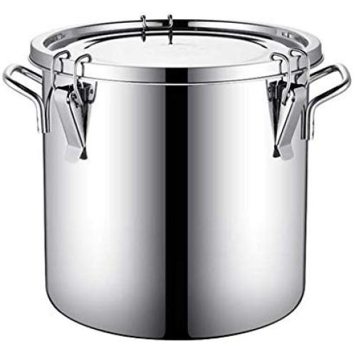 Cookie Jar Cereal Coffee Storage Containers Jar 304 Stainless Steel with Lids Airtight Bpa Free Large, Food Storage Containers Jar for Kitchen Pantry Organization Canister Candy Bulk, 20L
