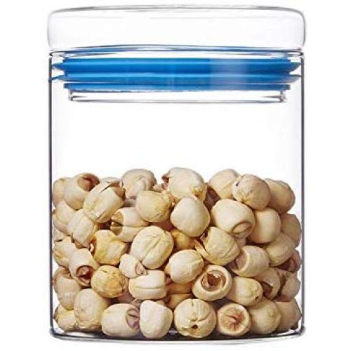 Yl Ly Transparent Glass Sealed Cans Snacks Coffee Beans Medicinal Grains Red Bean Storage Tank Dried Fruit Storage Bottle 600Ml Tq001