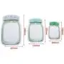 Qingsi 5 Pcs Mason Jar Zipper Bags Snack Sandwich Ziplock Bags Airtight Seal Storage Bags Leakproof Food Saver Bags for Travel Camping Picnic Qingsi 5 Pcs Mason Jar Zipper Bags Snack Sandwich Ziplock Bags Airtight Seal Storage Bags Leakproof Food Saver Bags for Travel Camping Picnic