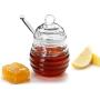 KooK Honey Jar with Dipper, Holds 9oz, Glass, Holder, Container