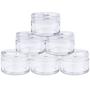 Beauticom 12 Pieces 20G/20ML Round Clear Jars with Screw Cap Lid for Beads, Gems, Glitter, Charms, Small Arts and Crafts Items - BPA Free