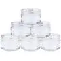 Beauticom 12 Pieces 20G/20ML Round Clear Jars with Screw Cap Lid for Beads, Gems, Glitter, Charms, Small Arts and Crafts Items - BPA Free