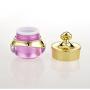 3PCS 5ML /5G (White+Gold+Purple) Empty Acrylic Crystal Crown Refillable Cosmetic Face Cream Jar Pot Bottle Container With Metal Cap