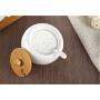 Mini Spice Jars Bamboo cover, seasoning jar, kitchen supplies, creative ceramic seasoning jar