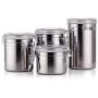 Storage Sealed Cans, Stainless Steel Food Storage Containers, Vacuum Sealed Container With Cantilever Lid, Leakproof Food Jar Canisters Tanks for Outdoor Meals, Lunch, Yogurt, Snacks, Coffee Beans