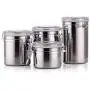 Storage Sealed Cans, Stainless Steel Food Storage Containers, Vacuum Sealed Container With Cantilever Lid, Leakproof Food Jar Canisters Tanks for Outdoor Meals, Lunch, Yogurt, Snacks, Coffee Beans