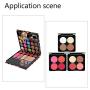 Healthcom 50 Pcs 36.5mm Empty Round Metal Tin Palette Pans Magnetic Makeup Palette Refillable Container for Cosmetic Eyeshadow Blush Lipstick Organizer Cosmetics Eyeshdow Blush Foundation Container