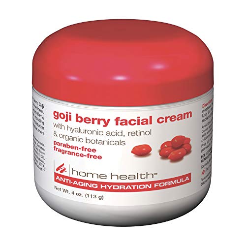 Home Health Goji Berry Facial Cream - Moisturizing And Anti-Aging Formula, Reduces Appearance Of Wrinkles, Protects, Hydrates And Revitalizes Skin - Paraben-Free, Fragrance-Free, Vegan - 4 oz
