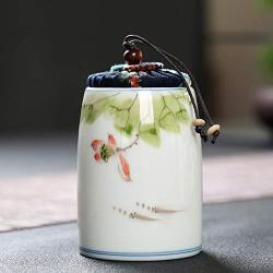 Ceramic Hand painted Tea Cans Kitchen Storage Jars Dry Fruit Containers Pot Food Tanks Jars For Spices Sugar Bowl 6 Patterns,plum blossom