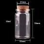Glasbehälter & Flaschen | 24 Stück 20ml 50ml 65ml 90ml Kleine Glasflaschen mit Korkstopfen – Leere Gewürzflaschen, Glasgefäße, Geschenk-Craft Vials | von HUDITOOLS | 1 PC