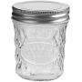 HOMELUNY Set of 4 Kitchen Clear Glass Storage Jars Home Airtight Jars Storage Containers Enzyme Jars for Candy, Cookie, Rice, Sugar,Flour,Snacks Keeping Food Dry & Fresh 450ml Large