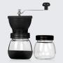 osierr6 Washable Hand Grinder Coffee Grinder Storage Jar Kitchen Tools Home Ceramic Burr Manual Coffee Mill Portable for Home, Traveling, Hiking, Camping or Working