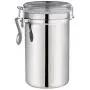 HHXQXB Coffee CanisterTravel Jar Durable Carbon Steel Whole/Ground Coffee BeanStainless Steel Spice Jar Modern Design Clear Glass Food Storage Canister for Serving Tea, Coffee, Spice and More