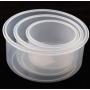 Kitchen Food Storage Jar Airtight Food Storage Circular Seal Microwave Crisper Large And Small Three Packs moisture-proof multi-purpose