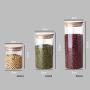 Multipurpose Bamboo Lid Glass Airtight Canister Storage Bottles Jars Grains Tea Leaf Coffee Beans Candy Food Jar,650Ml