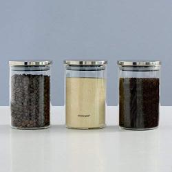 Cook Pro ProCook Medium Storage Jars Set of 3 Metal Lid