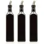 Infinity Jars 500 Ml (17 fl oz) Black Ultraviolet Square Glass Oil Bottle with Plastic Pour Spout 3-Pack Infinity Jars 500 Ml (17 fl oz) Black Ultraviolet Square Glass Oil Bottle with Plastic Pour Spout 3-Pack