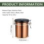Airtight Coffee and Food Storage Canister Stainless Steel Can Container for Coffee Bean Coffee Ground Tea Sugar Flour, 52 FL Oz (Red)