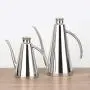 yanQxIzbiu Olive Oil Dispenser, Stainless Steel Kitchen Oil Can/Vinegar Sauce Dispenser/Oil Storage Jar with Drip-free Spout Silver 500ml