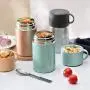 OnePine 600ml/20 oz Edelstahl Thermoskanne mit Faltlöffel, Isolierbehälter doppelwandig für heiße und kalte Speisen & Mittagessen