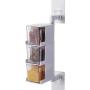 MUTANG Wall-mounted Spice Jar Rotating Spice Jar Creative Kitchen Storage Plastic Spice Box Transparent Seasoning Box Condiment Box (color : 3-layer)