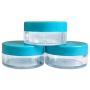 (Quantity: 20 Pieces) Beauticom 10G/10ML Round Clear Jars with TEAL Sky Blue Lids for Small Jewelry, Holding/Mixing Paints, Art Accessories and Other Craft Supplies - BPA Free