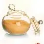 Glas Zuckerstreuselbehälter mit Deckel und Löffel, transparenter Zuckerbehälter für Küche, Gewürzbehälter, 350ml