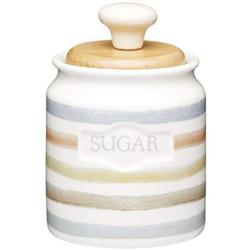 Kitchen Craft Classic Collection Striped Ceramic Sugar Pot, 450 ml (16 fl oz) - Cream