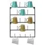 Sorbus Mug Rack Cup Holder - Wall Mounted Home Storage Mug Hooks with 5-Tier Display Organizer for Coffee Mugs, Tea Cups, Mason Jars, and More ? Holds 18 Mugs ? Black Metal Sorbus Mug Rack Cup Holder - Wall Mounted Home Storage Mug Hooks with 5-Tier Display Organizer for Coffee Mugs, Tea Cups, Mason Jars, and More ? Holds 18 Mugs ? Black Metal