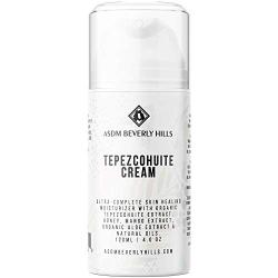 ASDM Beverly Hills Tepezcohuite Face Cream 4oz 120ml Collagen Booster w/Hyaluronic Acid, Anti-Aging, Remove Wrinkle, Acne Scar, Eczema, Anti-Inflammatory,Calming Hydrate Sensitive Healing Moisturizer