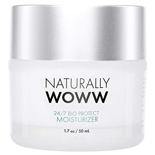 24/7 Bio Protect Face Moisturizer By Naturally Woww - Neck And Facial Cream With Hyaluronic Acid For Women - Anti Wrinkle Solution - Cruelty-Free - Vegan - Made In U.S.A.