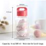 UPSTYLE 6oz Kids Small Water Bottle Food Grade Plastic Mini Cute Juice Travel Sports Wide Mouth Mugs in Bulk for Milk/Coffee/Tea Kitchen Storage Cups for Snacks Lunch Box