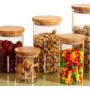 SIUONI Glass Sealed Cans Kitchen Storage Tanks Glass Tea Cans With Lid Borosilicate Glass Jars (650ML)