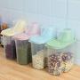 PP Food Storage Box Plastic Clear Container Set with Pour Lids Kitchen Storage Bottles Jars Dried Grains Tank 1.9L 2.5L H1211,Small one piece