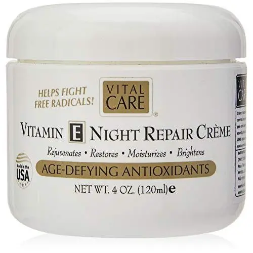 Crème de Réparation Nocturne Anti-Âge Vital Care Vitamine E – 4 oz Crème de Réparation Nocturne Anti-Âge Vital Care Vitamine E – 4 oz