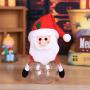 Thenxin Mini Christmas Candy Jar Food Storage Container Clear Plastic Candy Jar for Peppermints and Assorted Candy Party Decor Kids Gift(A-B,7 x 17 cm)