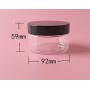 6PCS 250ML 8.5OZ Empty Clear Plastic Bottle with Black Lids for Cream Lotions and Little Crafts jars Glitter Nails Cosmetic Storage Container