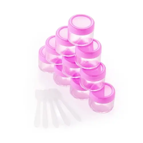 Bouteilles/Récipients Plastiques Rose Vides pour Maquillage Crème Pot Contenant