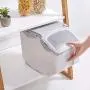 WOLFBUSH Rice Storage Container Plastic Kitchen Rice Box Sealed Cereal Grain Organizer with Wheels for Kitchen (22lb / 50 cup) WOLFBUSH Rice Storage Container Plastic Kitchen Rice Box Sealed Cereal Grain Organizer with Wheels for Kitchen (22lb / 50 cup)