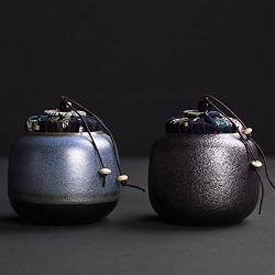 Black blue stone Terracotta tea, pots ceramics sealed cans tea cans small pots cloth dried fruit storage cans,Light Grey