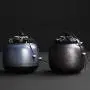 Black blue stone Terracotta tea, pots ceramics sealed cans tea cans small pots cloth dried fruit storage cans,Light Grey